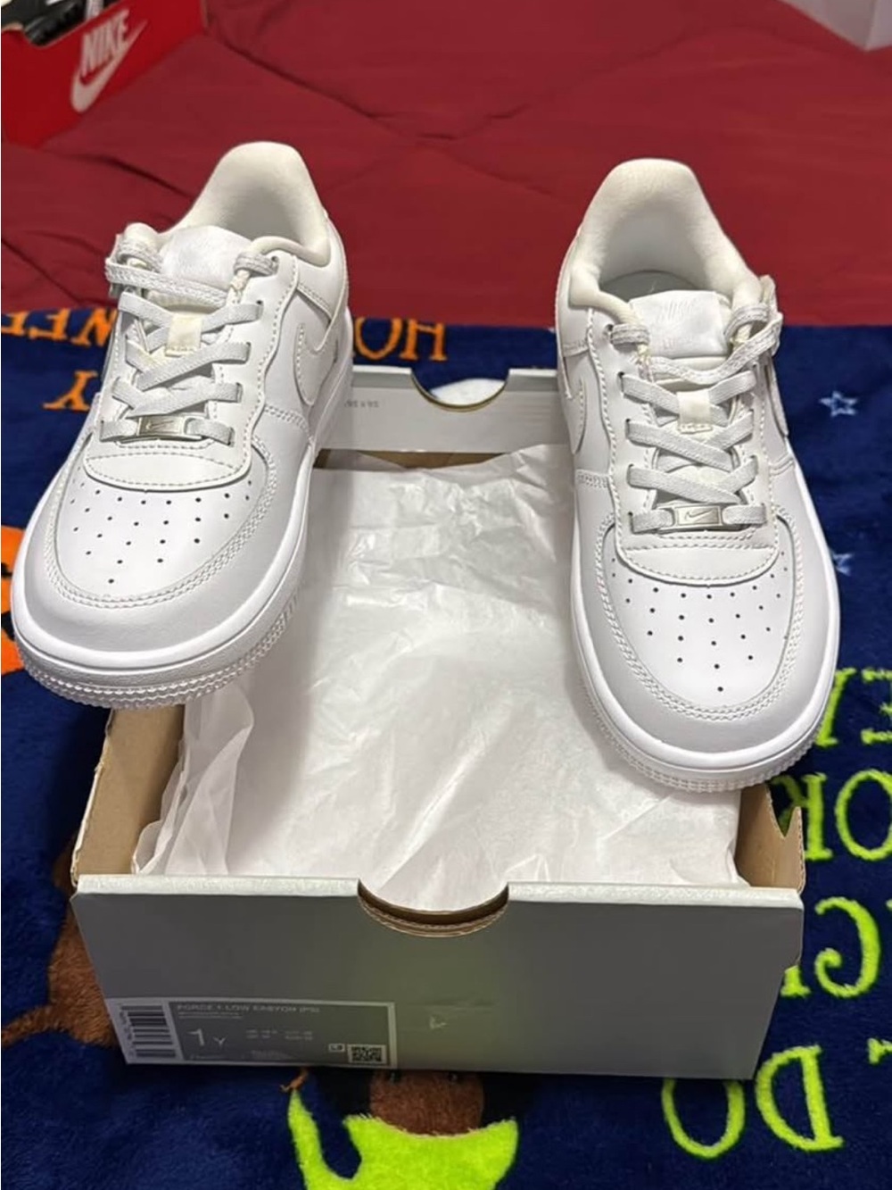 Nike Air Force 1 toddler White Low-Top Leather Sneakers